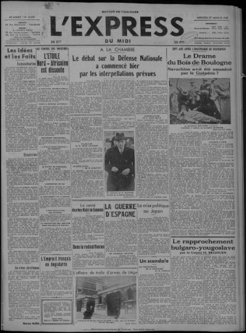 27 janvier 1937 - Bibliothèque de Toulouse
