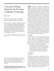 A Decision-Making Model for the Provision of Adaptive Technology