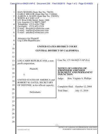 (State Bar No. 78638) EARLE MILLER (State B - The DADT Digital ...