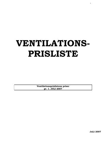 Ventilationsprislistens - Blik- og Rørarbejderforbundet