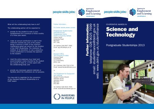 CAST leaflet - Research - University of Ulster