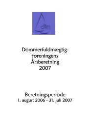 Årsberetning 2007 - Dommerfuldmægtigforeningen