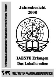 IAESTE Jahresbericht 2008 - All Members