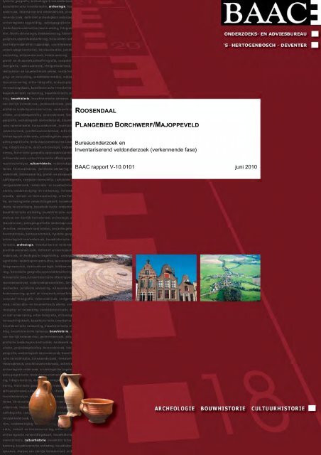 Archeologisch onderzoek verbindingsweg - Gemeente Roosendaal