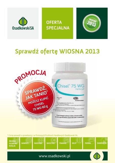 Gazetka produktowa Wiosna 2013 - Osadkowski SA