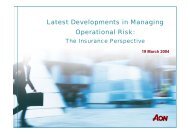 Latest Developments in Managing Operational Risk - Center for ...