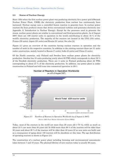 THORIUM AS AN ENERGY SOURCE - Opportunities for Norway ...