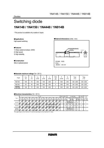 Switching diode - Datasheet Catalog