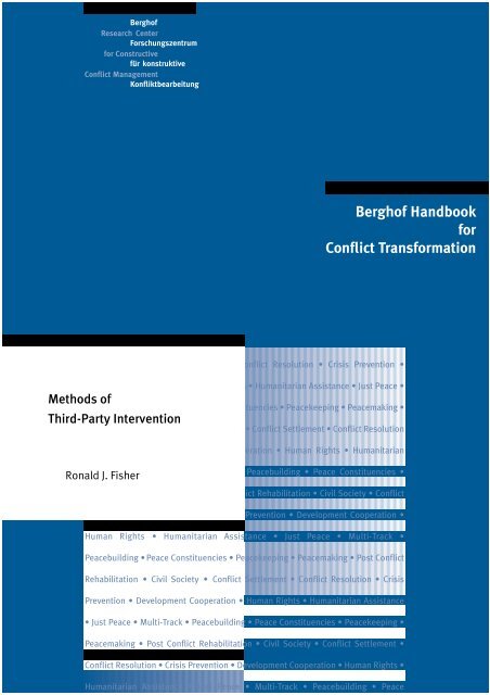 Methods of Third-Party Intervention - Berghof Handbook for Conflict ...