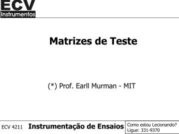 Matrizes de Teste