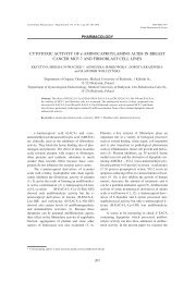 CYTOTOXIC ACTIVITY OF ε-AMINOCAPROYLAMINO ACIDS IN ...