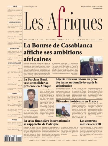 La Bourse de Casablanca affiche ses ambitions africaines