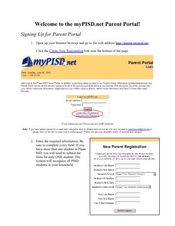 Welcome to the myPISD.net Parent Portal! - Amazon Web Services