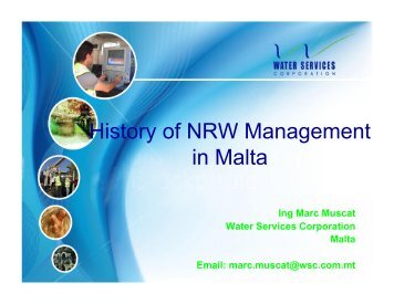 NWSC Malta, Marc Muscat, CEO, Water Services Corporation ... - CMI