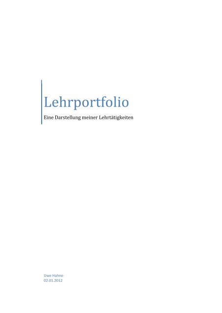 Lehrportfolio Tu Berlin