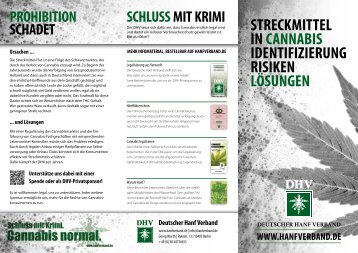 Streckmittel in Cannabis - des Deutschen Hanf Verband