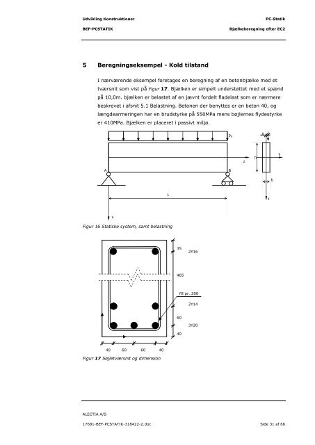 BEF-PCSTATIK PC-Statik Bjælkeberegning efter EC2