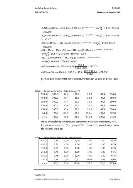 BEF-PCSTATIK PC-Statik Bjælkeberegning efter EC2