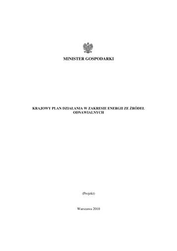 Krajowy Plan Działań w Zakresie Energii ze Źródeł - Handel ...