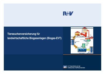 Tierseuchenversicherung für landwirtschaftliche Biogasanlagen ...