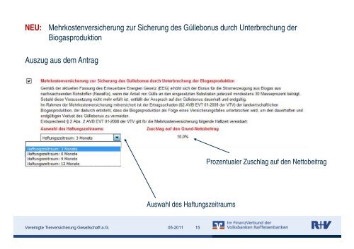 Tierseuchenversicherung für landwirtschaftliche Biogasanlagen ...