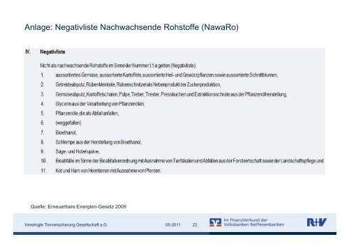 Tierseuchenversicherung für landwirtschaftliche Biogasanlagen ...