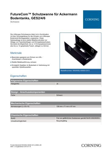 FutureCom™ Schutzwanne für Ackermann Bodentanks, GES2/4/6