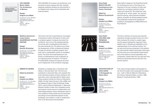 Lars Müller Publishers 2010/2011 Architecture Design Photography ...