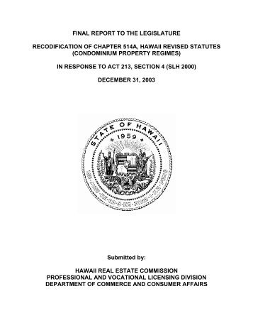condominium property regimes - Legislative Reference Bureau