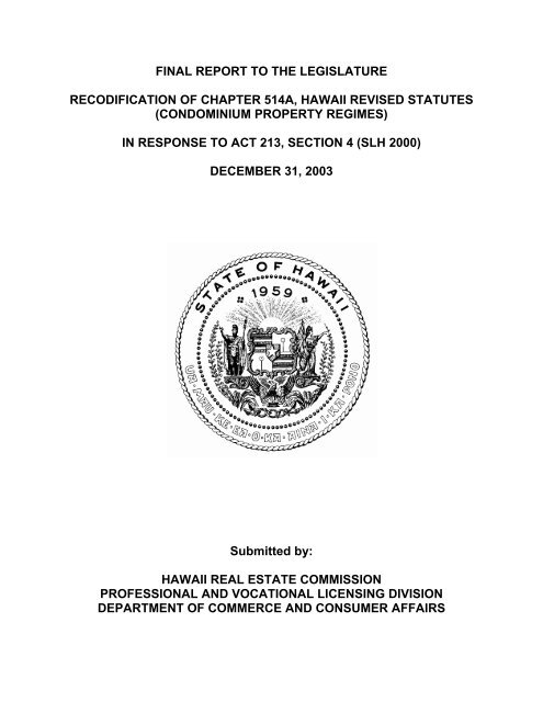 condominium property regimes - Legislative Reference Bureau