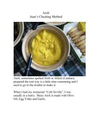 Aioli Juan's Cheating Method - The Geriatric Gourmet