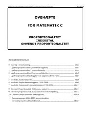 øvehæfte for matematik c proportionalitet indekstal omvendt ...