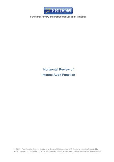 Horizontal Review of Internal Audit Function