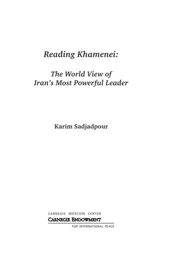 Reading Khamenei: - Carnegie Endowment for International Peace