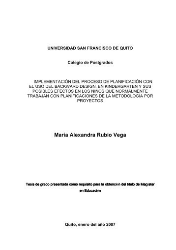 María Alexandra Rubio Vega - Repositorio Digital USFQ ...