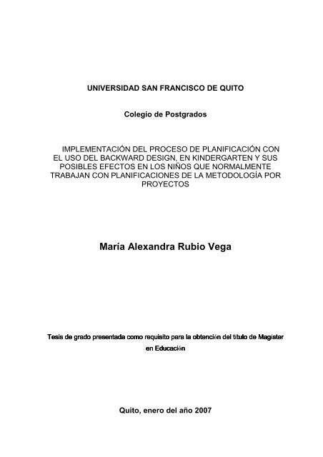 María Alexandra Rubio Vega - Repositorio Digital USFQ ...