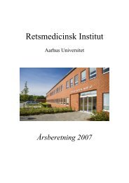 Retsmedicinsk Institut - Institut for Retsmedicin - Aarhus Universitet