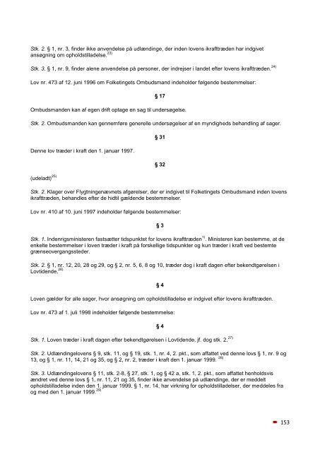 Flygtningenævnet Formandskabet 8. beretning 1999