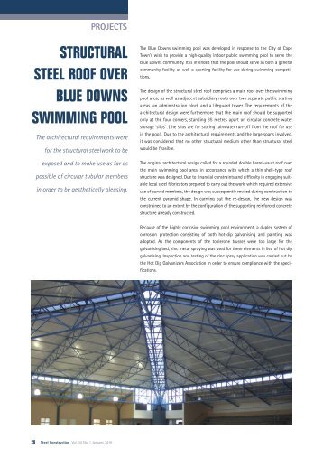 structural steel roof over blue downs swimming pool - saisc