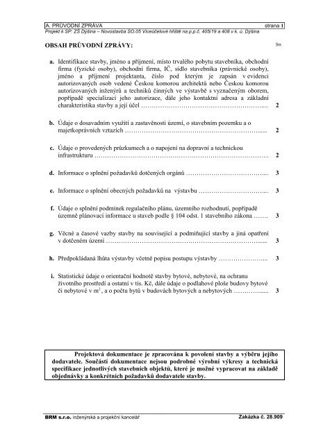 ZŠ DÝŠINA – NOVOSTAVBA SO.05 VÍCEÚČELOVÉ ... - Olivius, s.r.o.