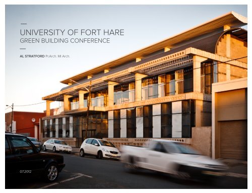 UNIVERSITY OF FORT HARE - Alive2green