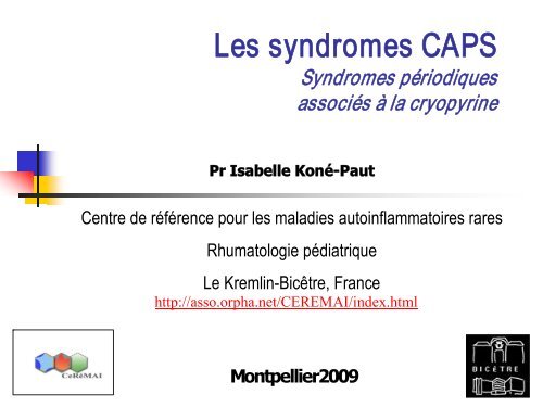 Les syndromes CAPS