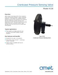 Crankcase Pressure Sensing Valve - Amot