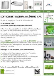 KONTROLLIERTE WOHNRAUMLÜFTUNG (KWL)