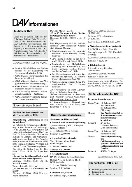 Heft 1 1-64 - Anwaltsblatt