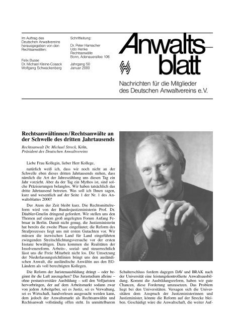 Heft 1 1-64 - Anwaltsblatt