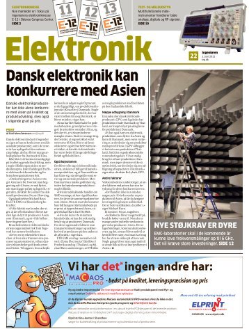 dansk elektronik kan konkurrere med Asien - LiveBook