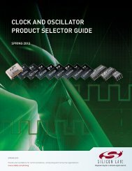 Clock and Oscillator Product Selector Guide - Silicon Labs