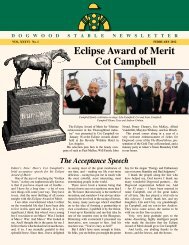Eclipse Award of Merit Cot Campbell - Dogwood Stable