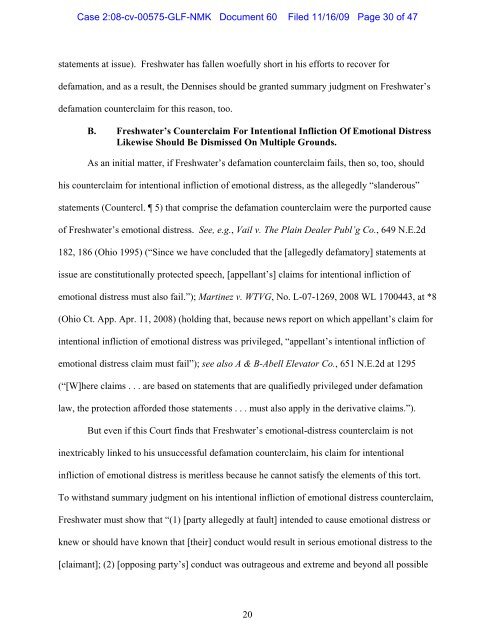 Plaintiffs' motion for partial summary judgment - National Center for ...